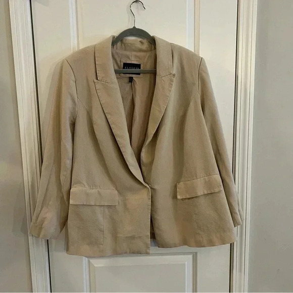 Eloquii Women’s blazer jacket Sz 18 Linen Blend $5 - Picture 1 of 5